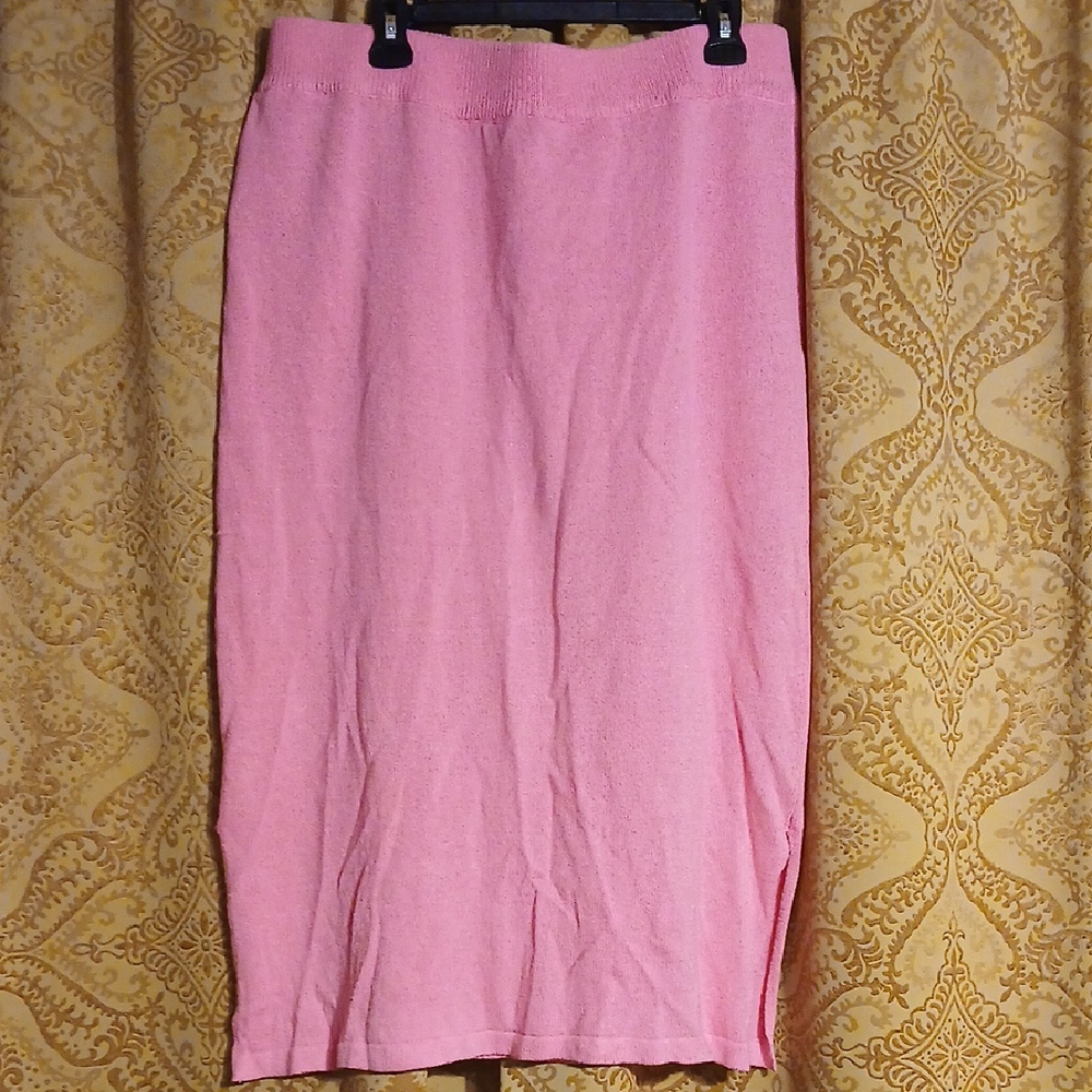 Roolee Pink Midi Pencil Skirt Casual Resort Wear